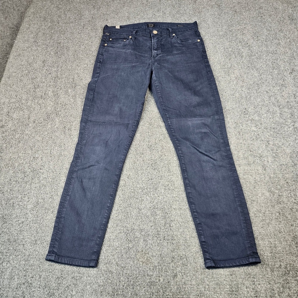Citizens of Humanity Rocket Crop High Rise Skinny Jeans Dark Indigo 28 1487-506